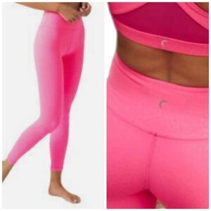 Zyia Active Hot Pink Leopard Womens 8-10 Light N Tight 7/8 Leggings Gym Workout